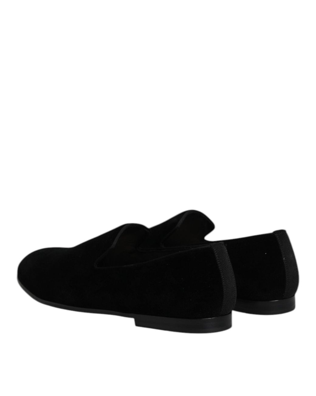 Dolce & Gabbana Black Velvet Loafer Slipon for men