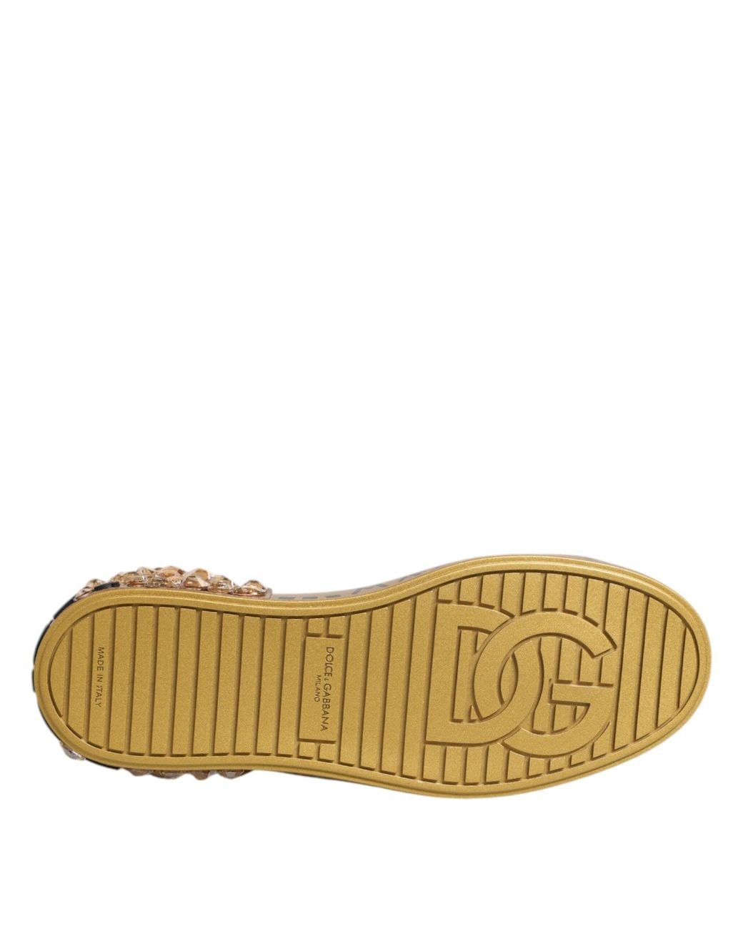 Dolce & Gabbana Natural Custom 2Zero Crystal Sneakers for men
