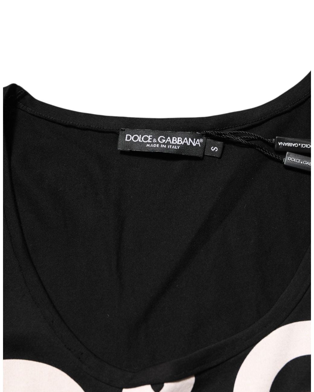 Dolce & Gabbana Black Graphic Tank Top With Zipper for men