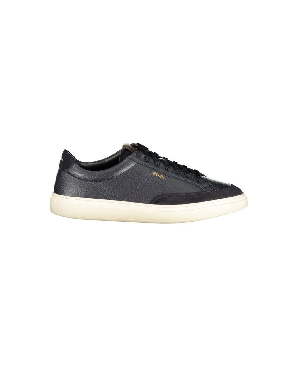 Boss Blue Leather Men's Sneakers for men