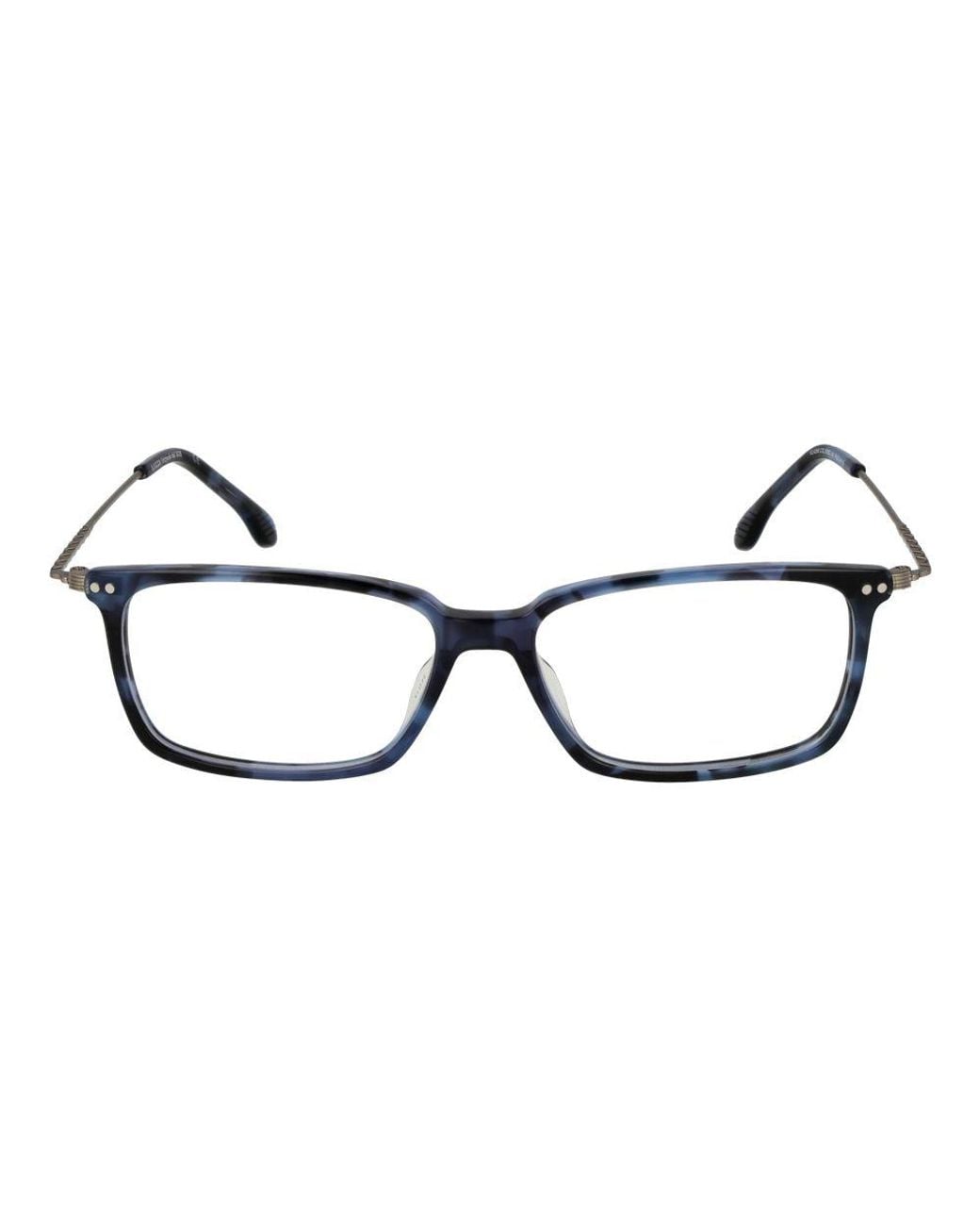 Lozza Brown Blue Stainless Steel Glasses (frames) for men