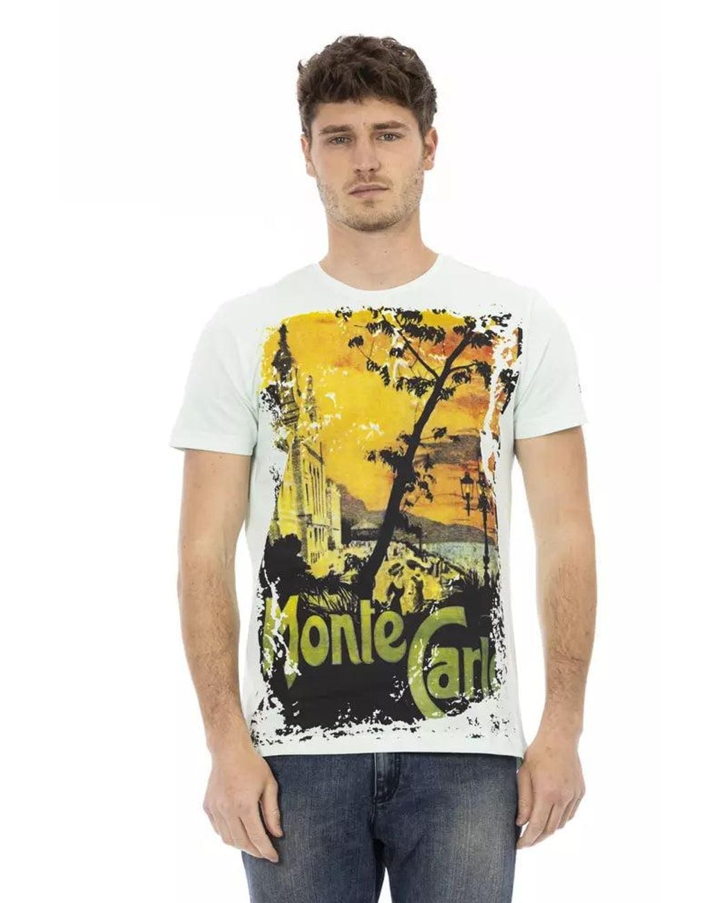 TRUSSARDI ACTION Multicolor "light Blue Cotton Men's T for men