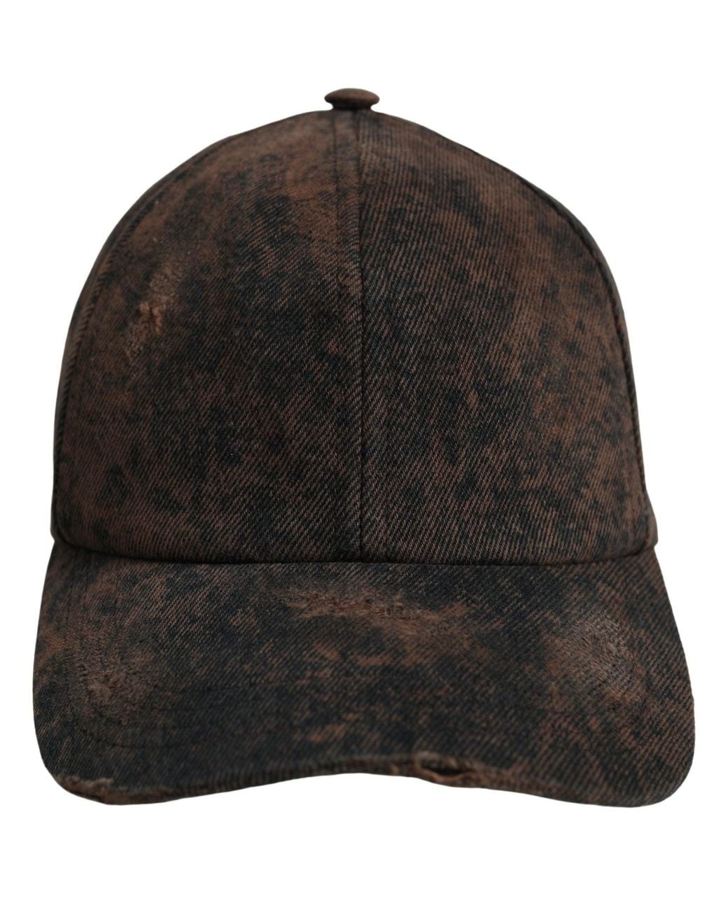 Dolce & Gabbana Black Cotton Distressed Baseball Cap Hat for men