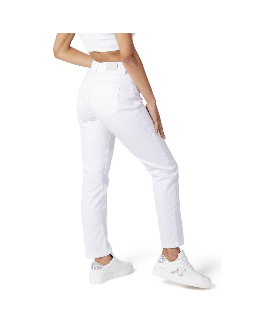 ONLY White Cotton Jeans & Pant