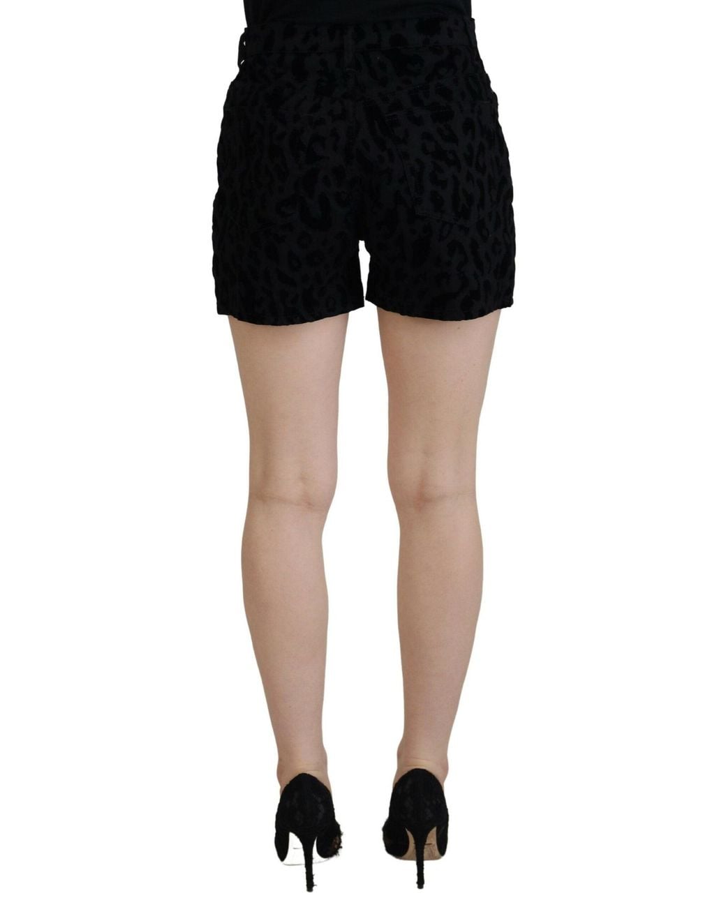 Dolce & Gabbana Black Chic Mid Waist Hot Pant Short