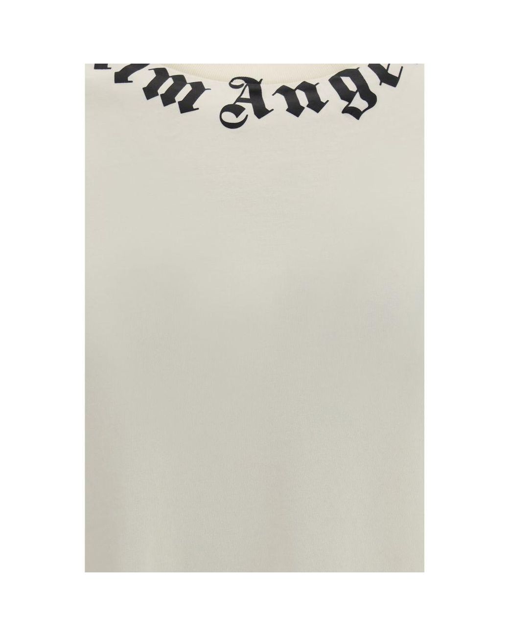 Palm Angels White Beige Cotton T for men