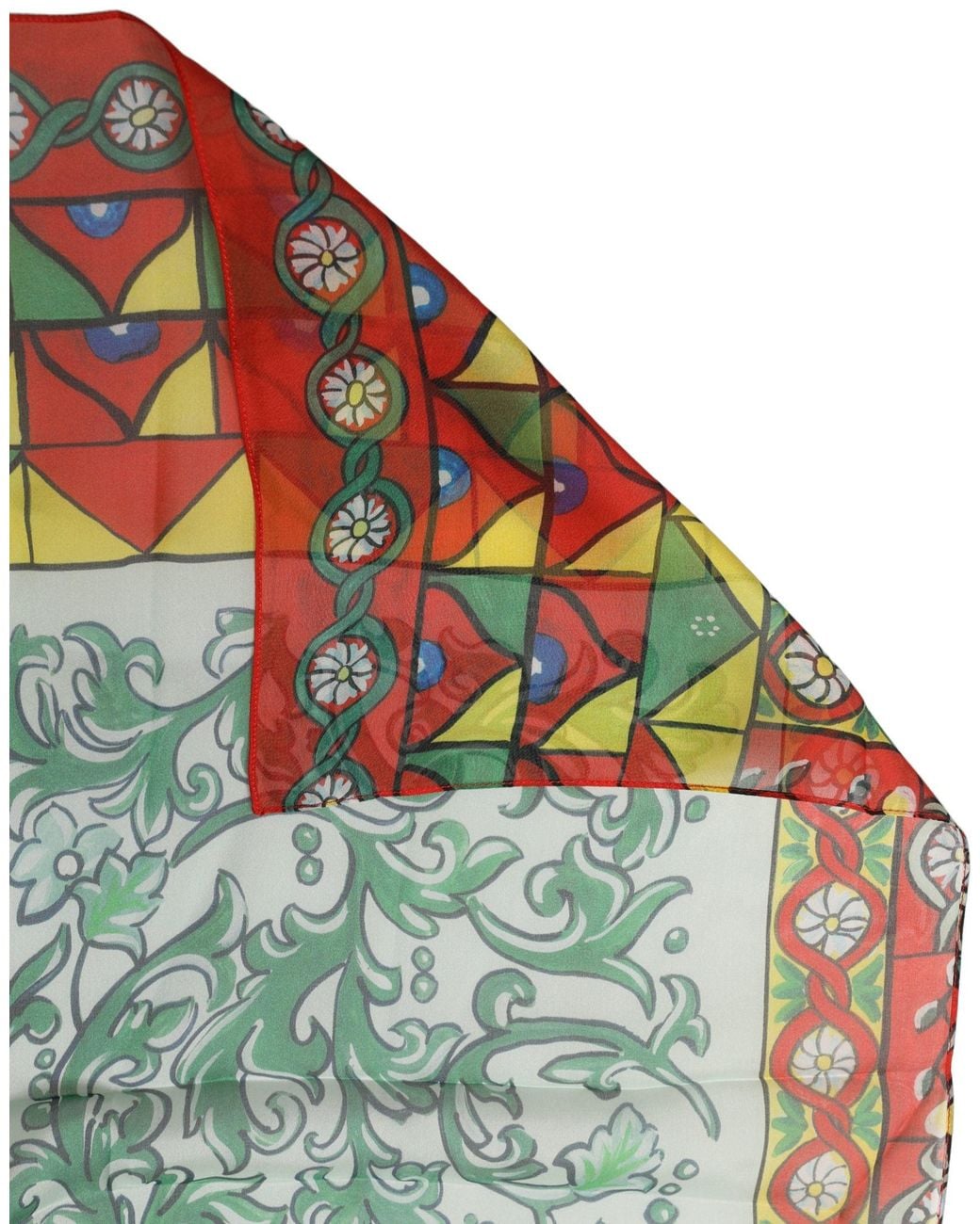 Dolce & Gabbana Multicolor Silk Printed Foulard Scarf