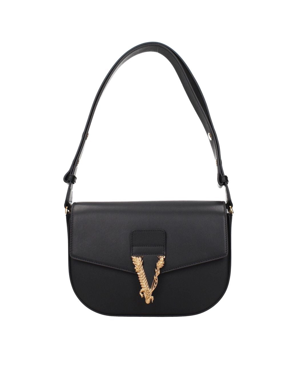 Versace Black Crossbody Bags Leather