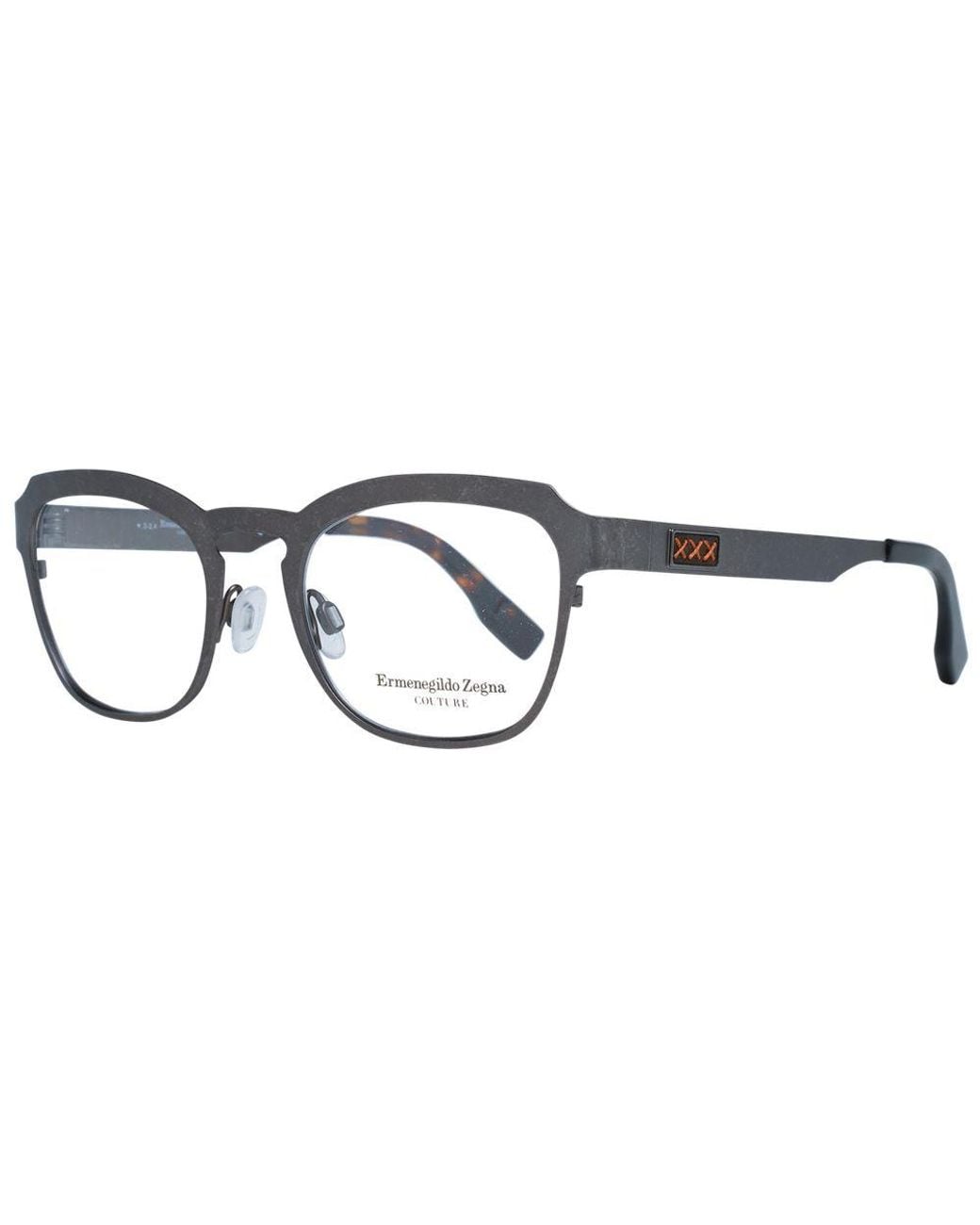 Zegna Gray Titanium Glasses (Frames) for men