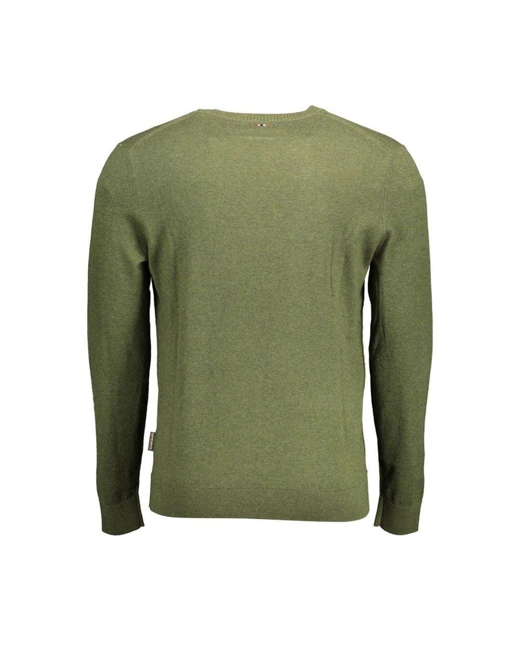 Napapijri Green Cotton Sweater for men