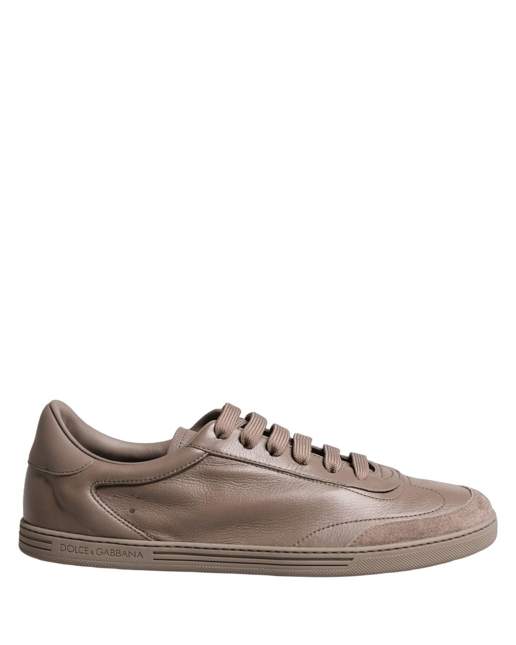 Dolce & Gabbana Brown Taupe Saint Tropez Low Top Sneakers Shoes for men