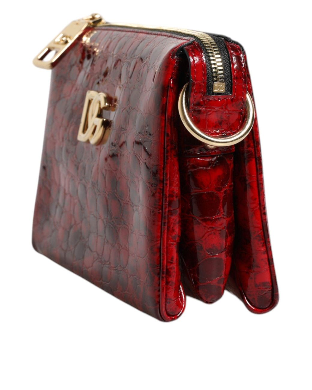 【VIP価格】DOLCE & GABBANA Exotic Leather Sling Bag Dolce & Gabbana Exotic Leather Dg Logo Crossbody Bag in Red