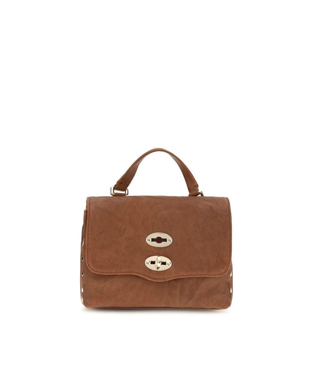 Zanellato Brown Suede Leather Handbag