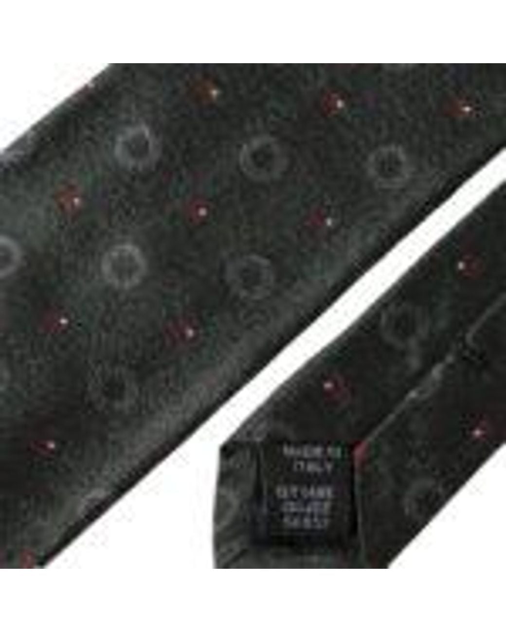 Dolce & Gabbana Gray Silk Necktie Circular Pattern for men