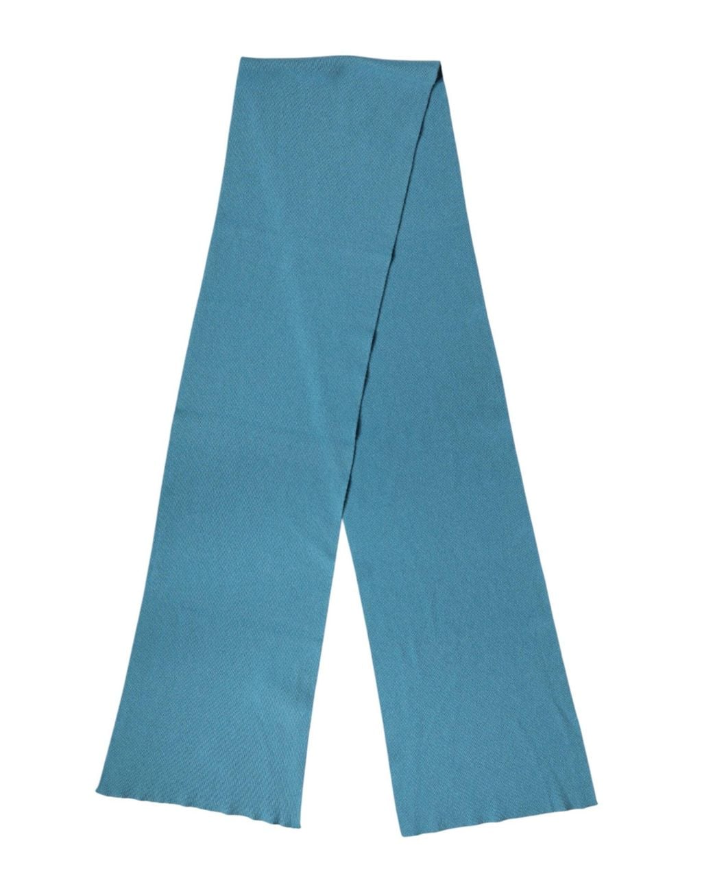Dolce & Gabbana Blue Cashmere Knit Neck Wrap Shawl Scarf for men
