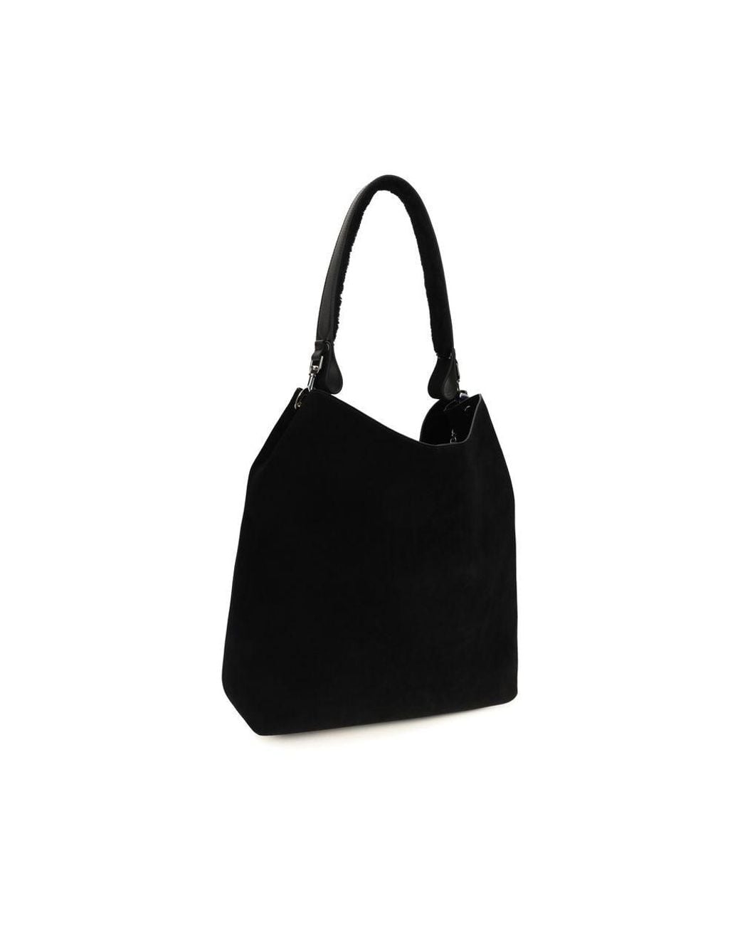 Vivienne Westwood Black Suede Leather Shoulder Bag