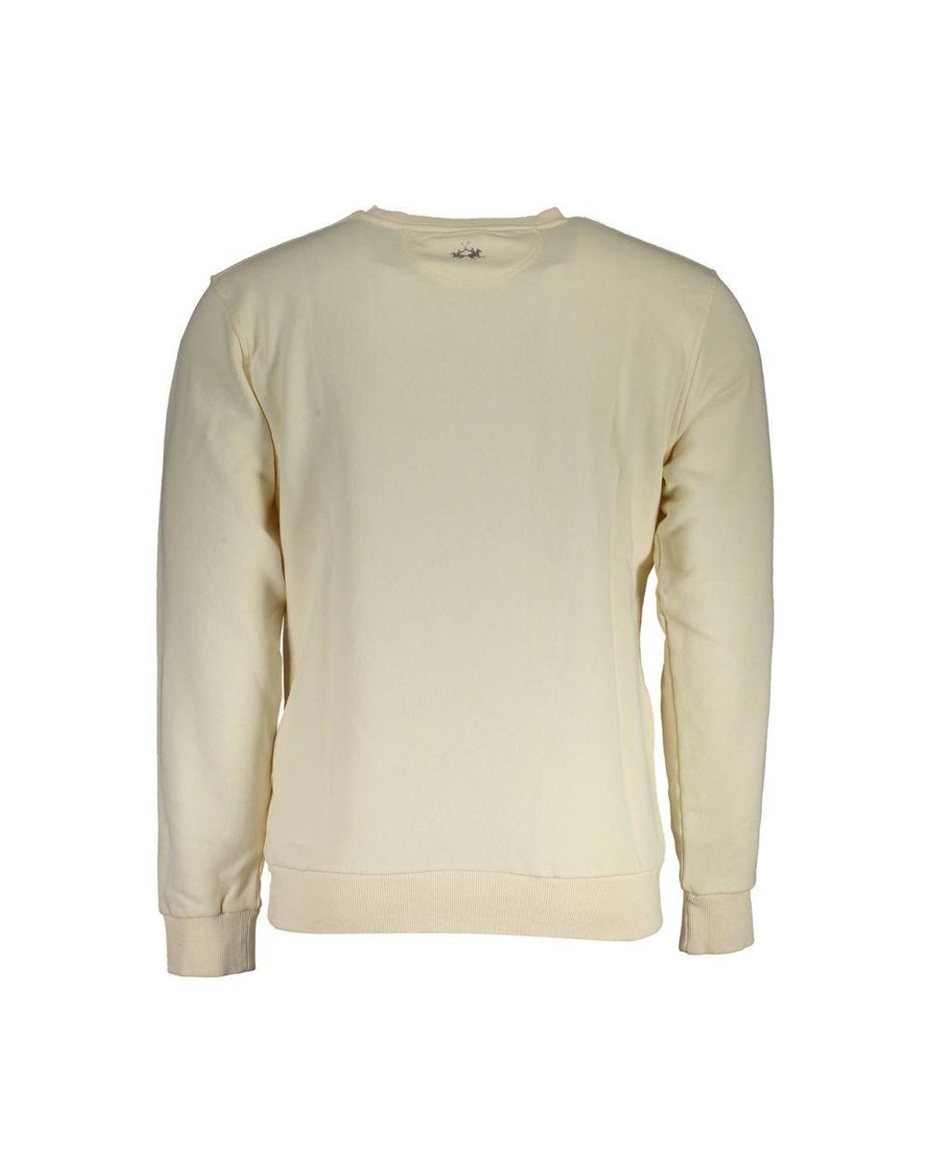 La Martina White Cotton Sweater for men