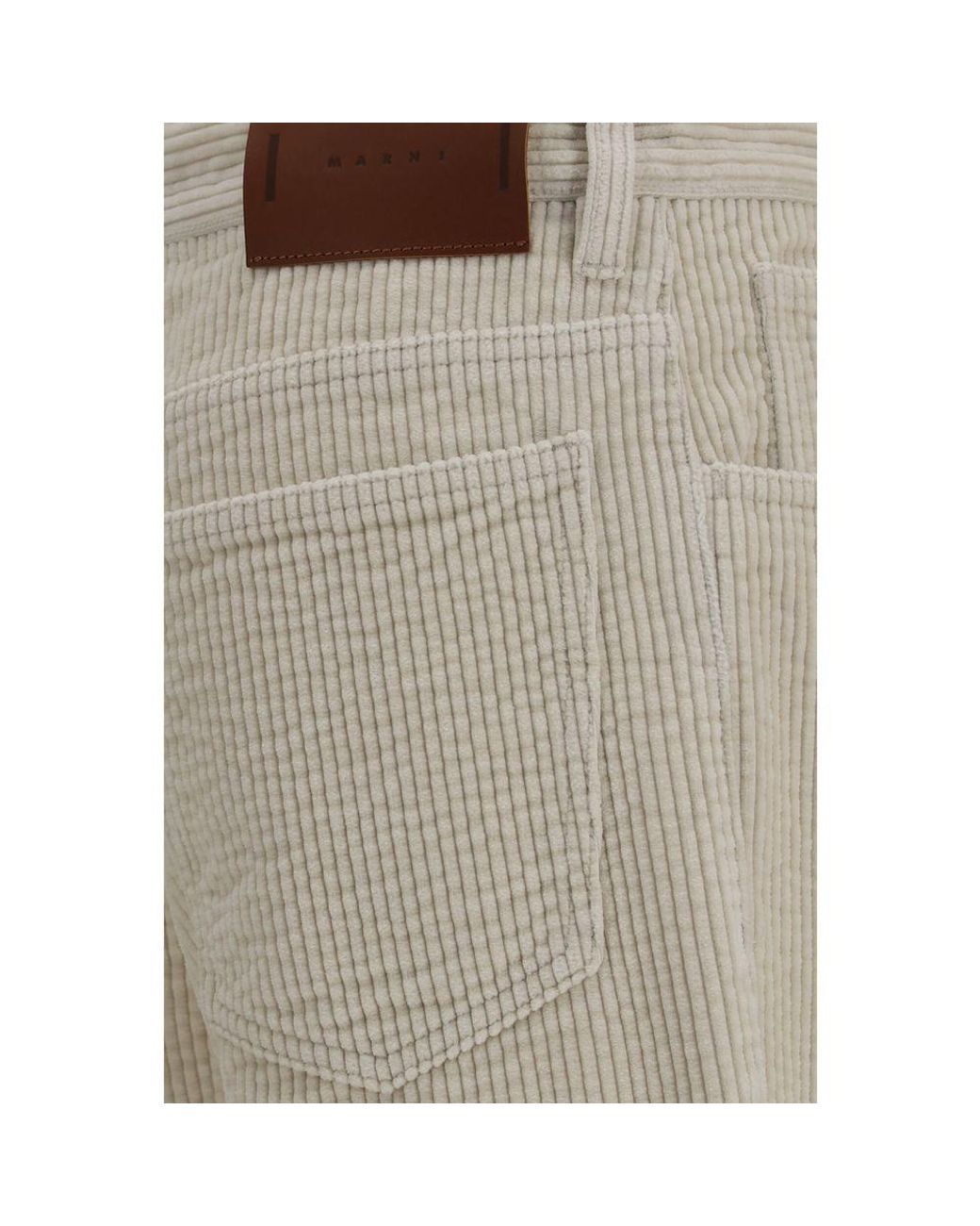 Marni Gray Beige Cotton Flared Pants