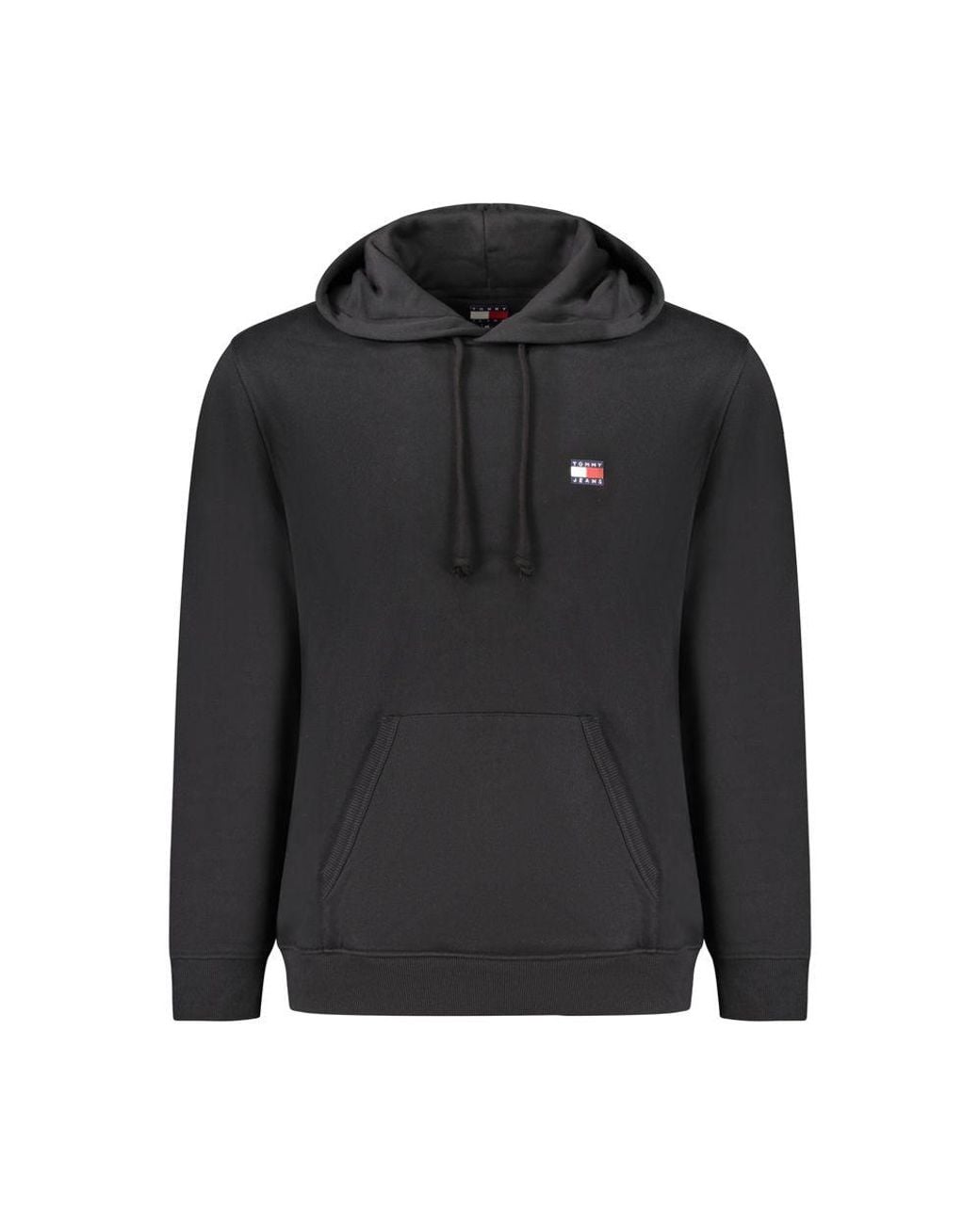 Tommy Hilfiger Black Cotton Sweater With Central Pocket" for men