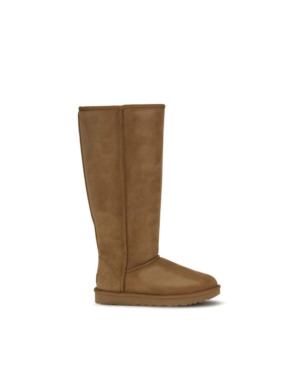 Ugg Brown Calf Leather Bos Taurus Flat Boots