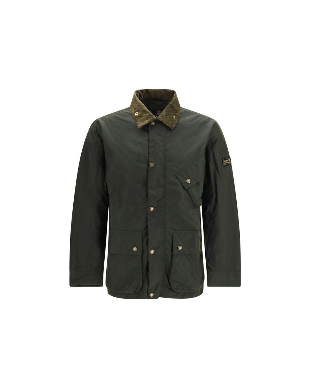 Barbour Green Bicolor Cotton Full for men