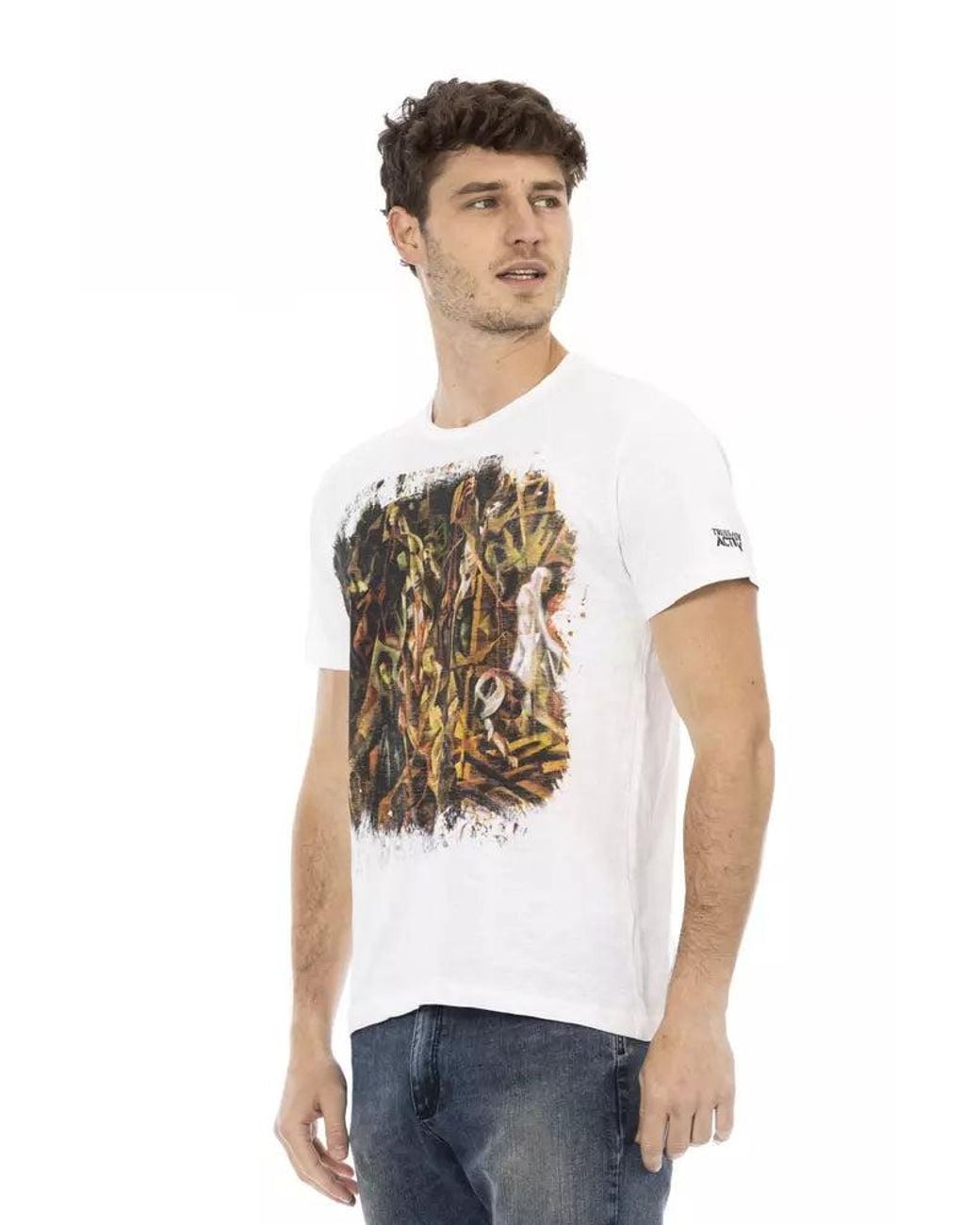 TRUSSARDI ACTION White Cotton Men's T for men
