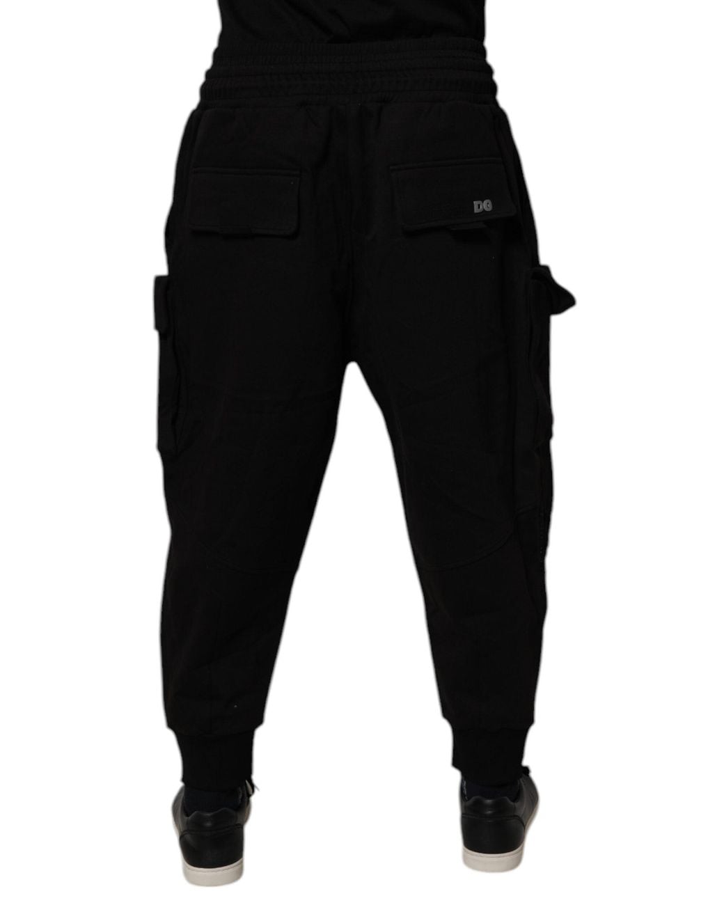 Dolce & Gabbana Black Cotton Men Cargo Jogger Sweatpants Pants for men