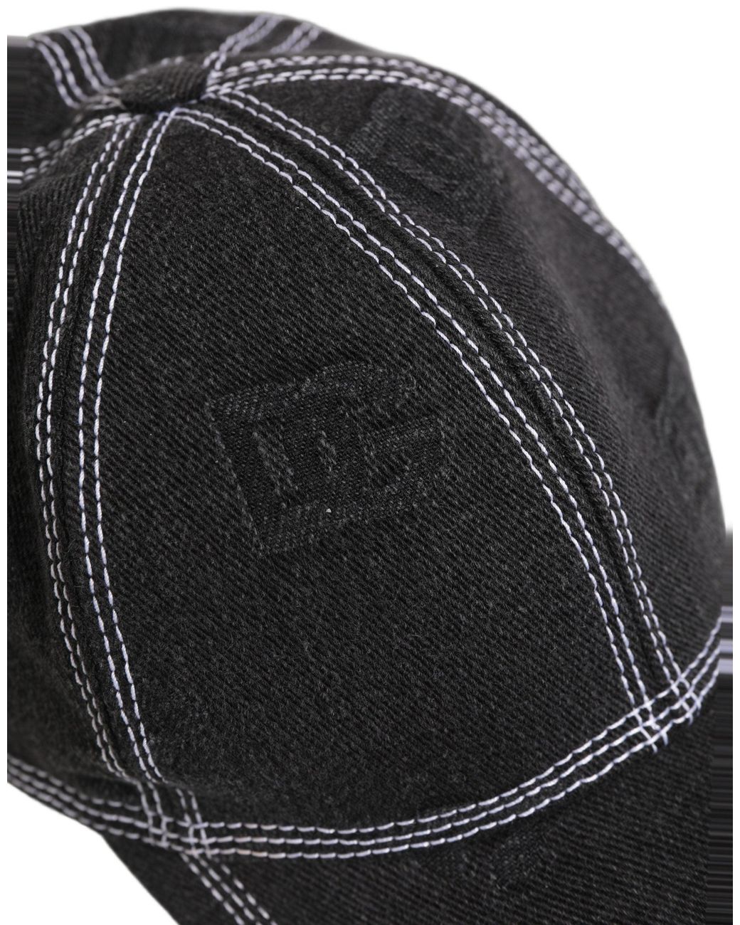 Dolce & Gabbana Gray Men Black Cotton 6 Panel Baseball Capello Hat for men