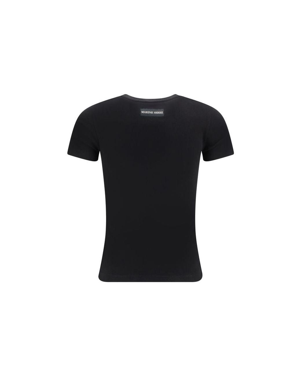 MARINE SERRE Black Logoed T