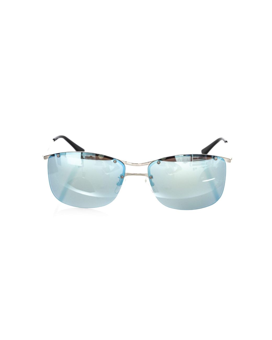 Frankie Morello Blue Clubmaster Mirrored Sunglasses for men