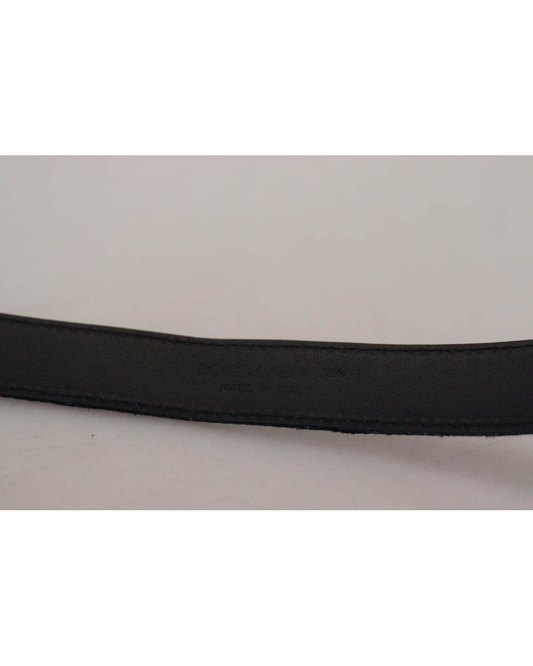 Dolce & Gabbana Black Elegant Jacquard Leather Belt for men