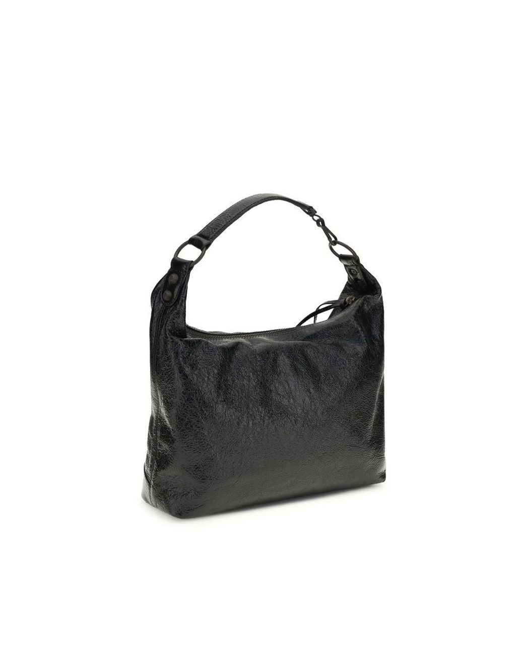 Balenciaga Black Lamb Ovis Aries Aries Shoulder Bag
