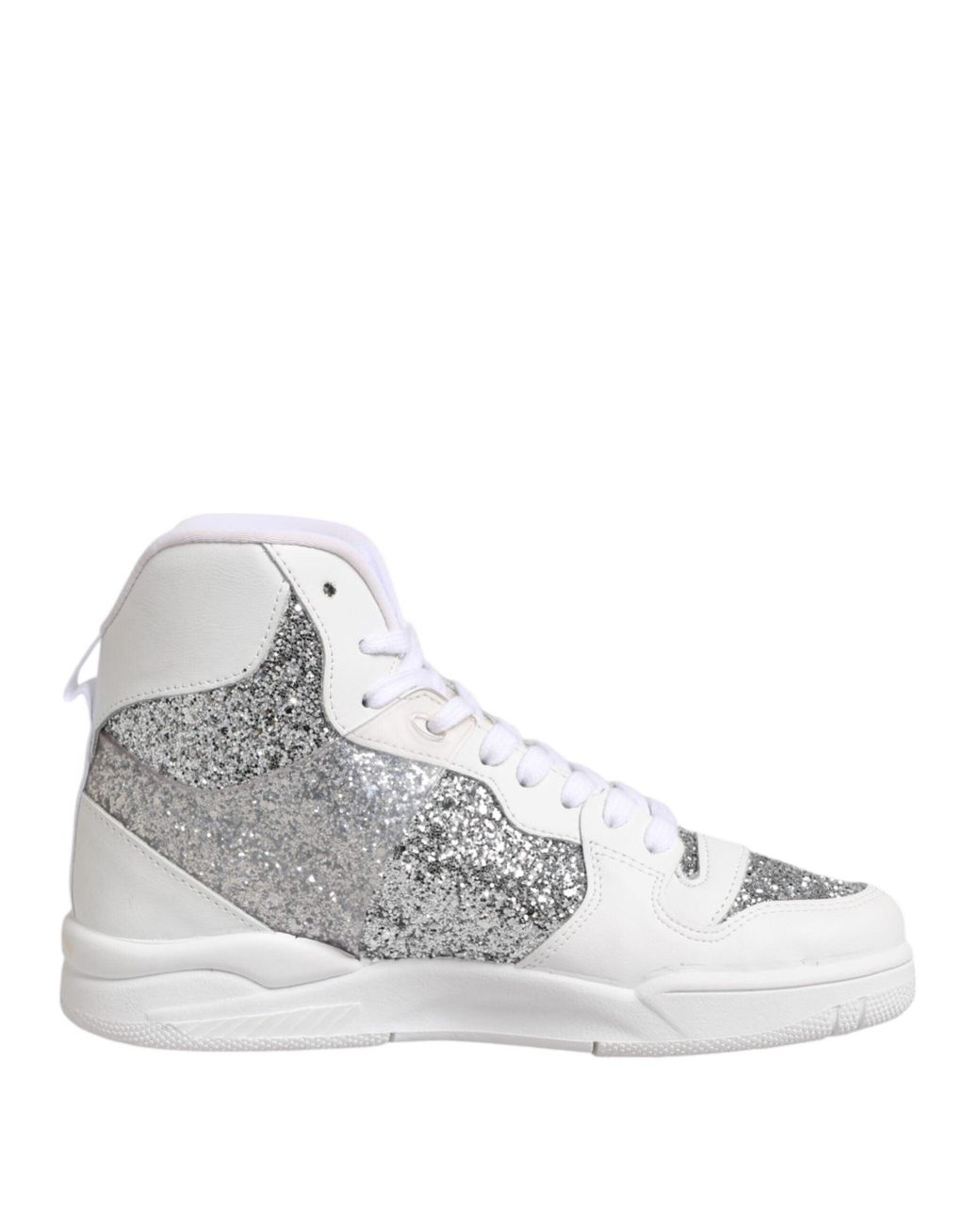Chiara Ferragni Gray Glitter Hightop Sneakers