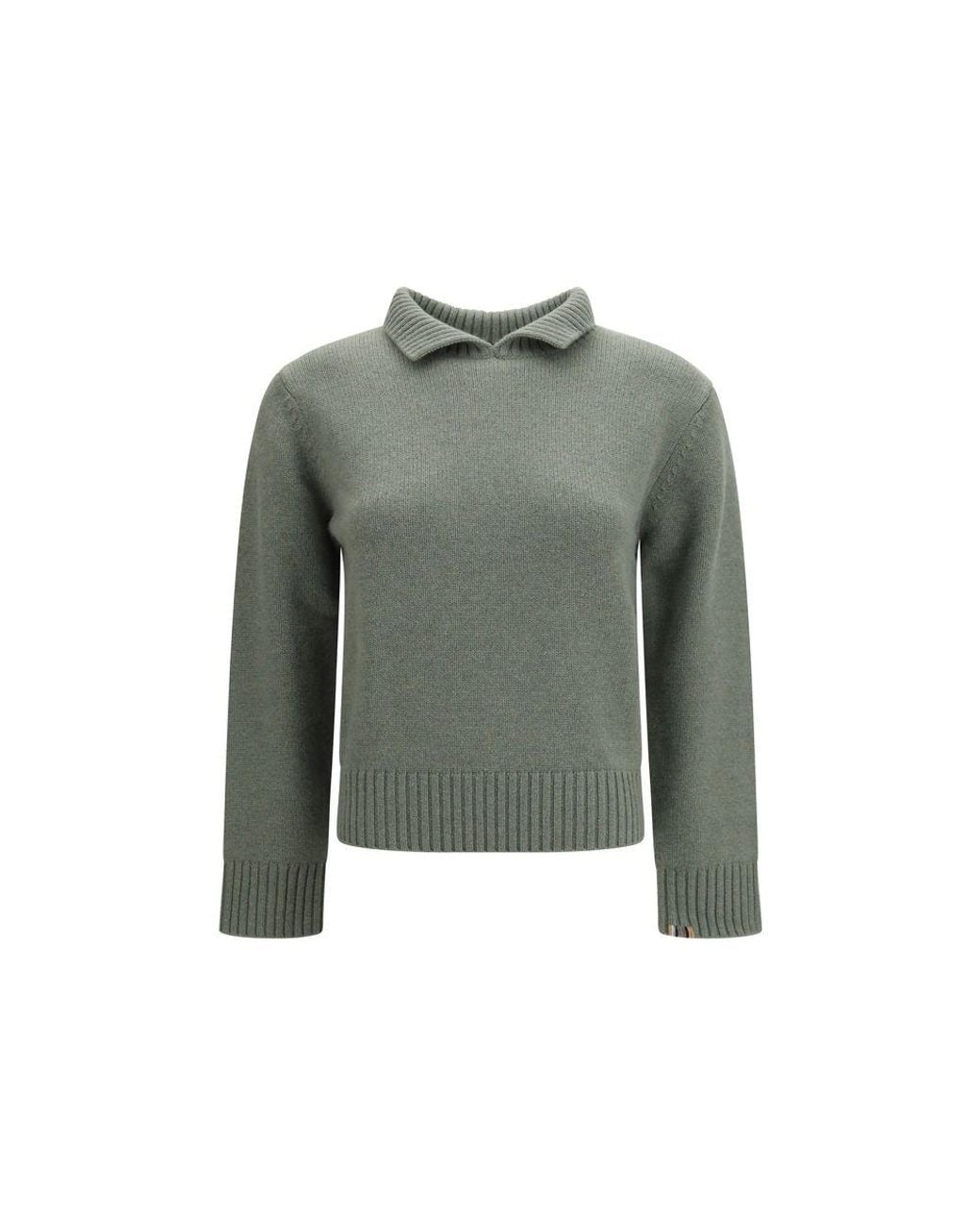 Extreme Cashmere Green Bicolor Cashmere Sweatshirt
