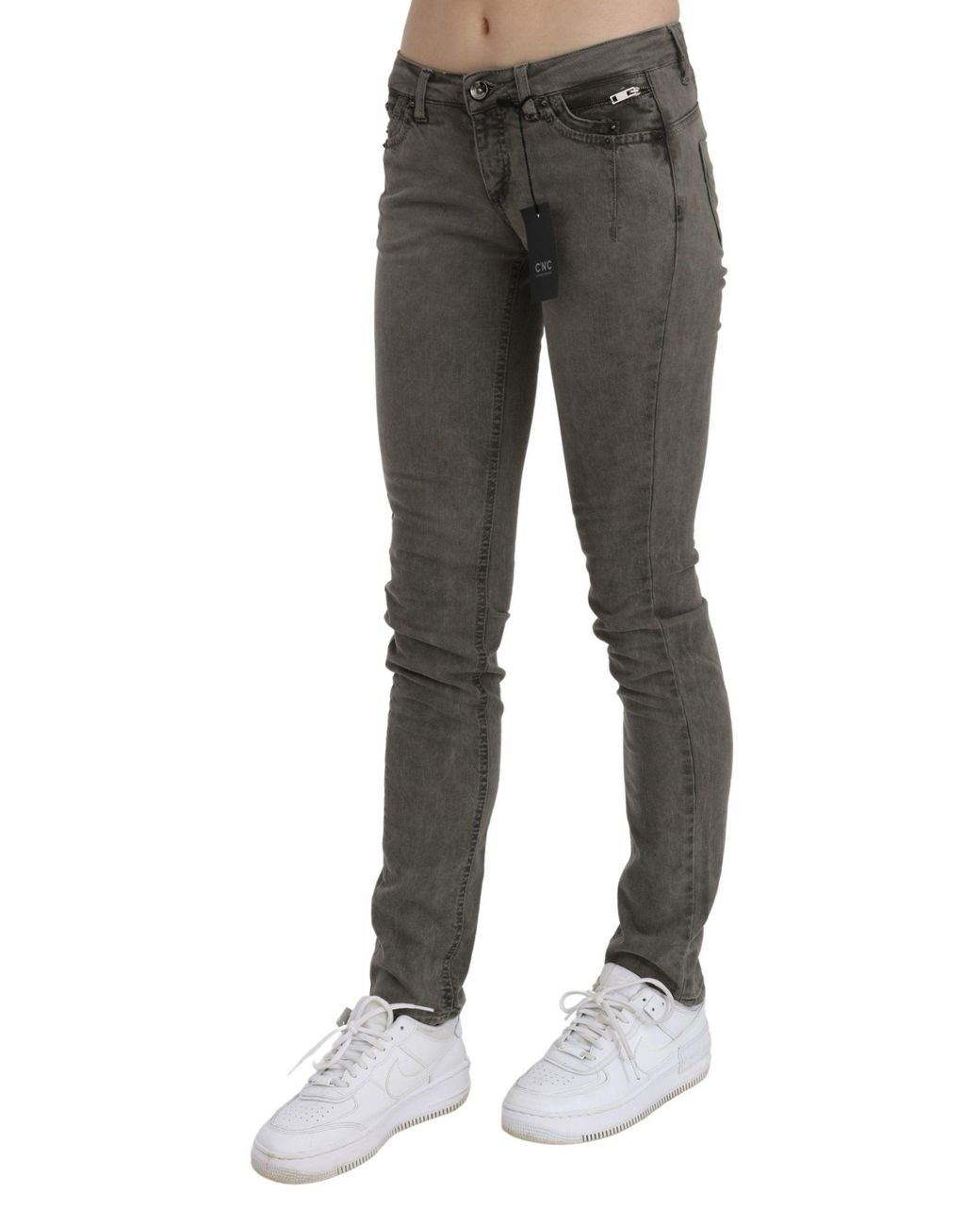 CoSTUME NATIONAL Black Low Waist Skinny Denim Cotton Jeans