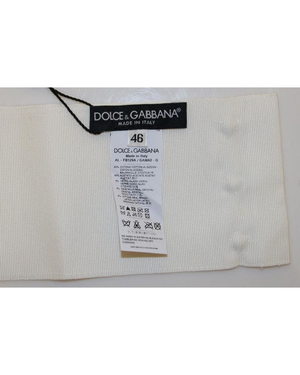 Dolce & Gabbana Black Crystal Brass Wide Waist Runway Belt