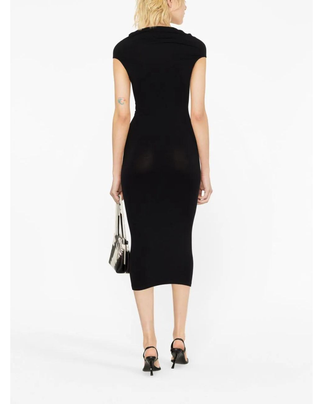 Wolford Natural Fatal Cut-Out Midi Dress