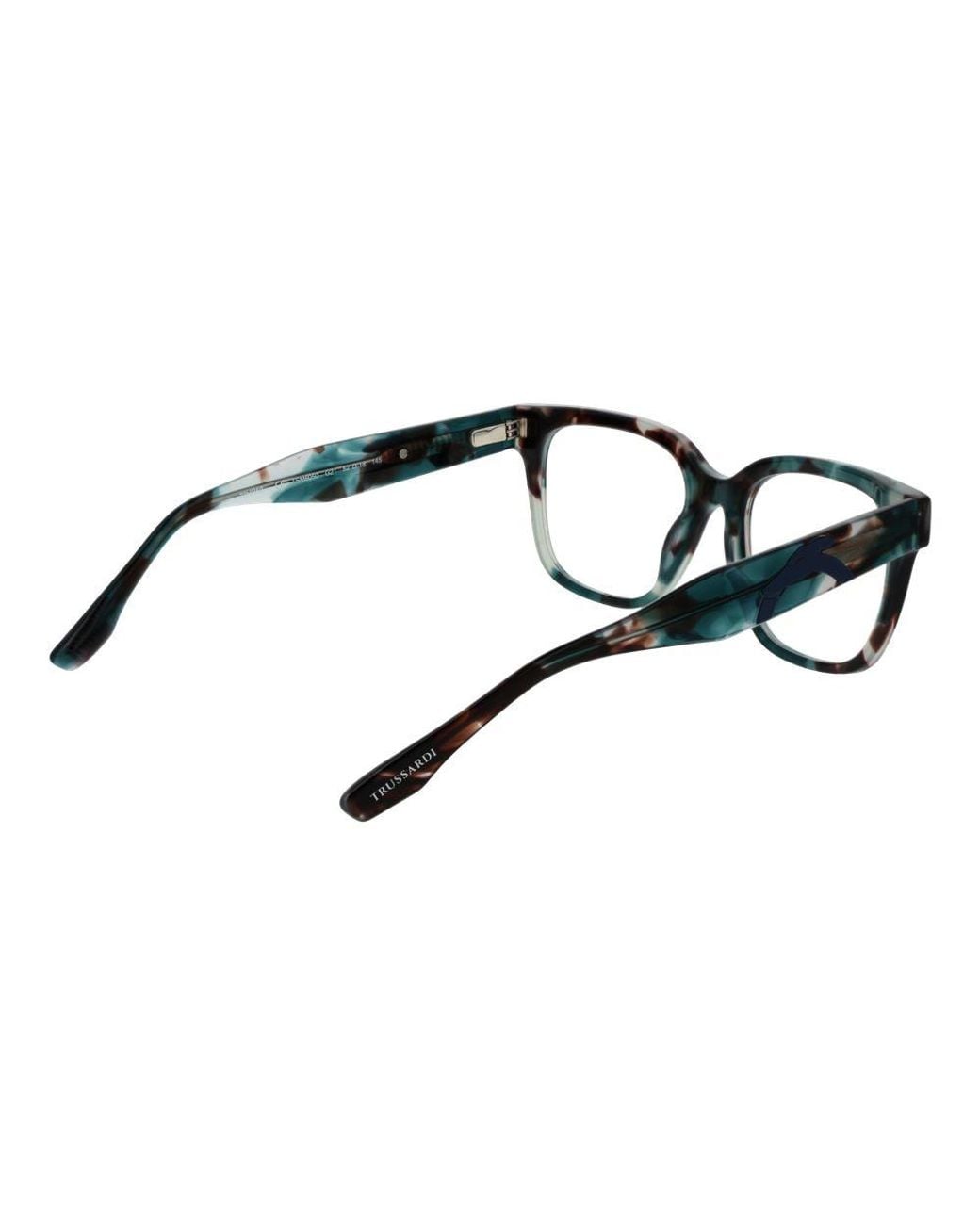 Trussardi Black Multicolor Men Glasses Frame for men