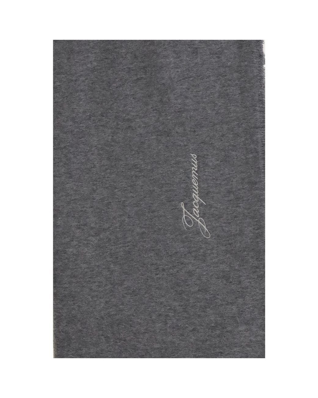 Jacquemus Gray Wool Oves Aries Scarf for men