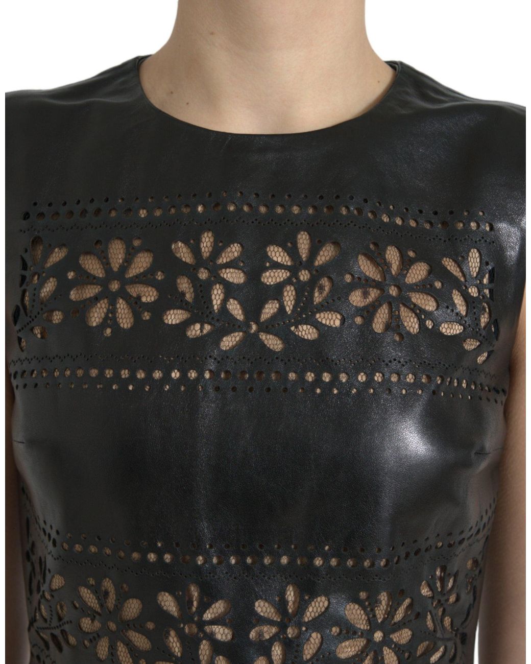 RED Valentino Shiny Black Nylon Cut Out A