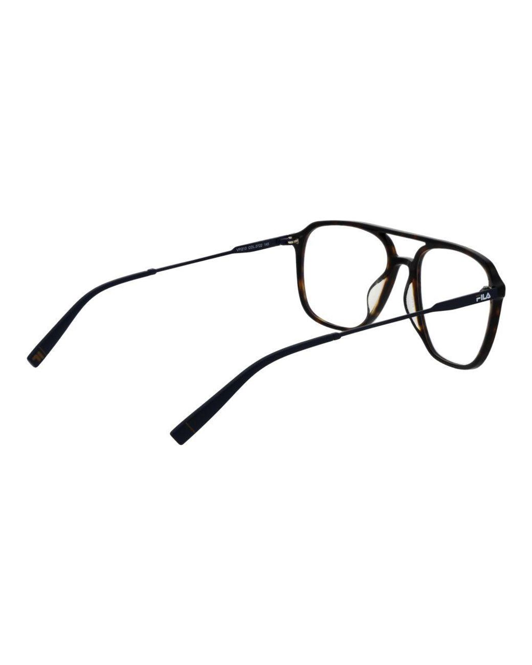 Fila Black Brown Cellulose Acetate Glasses (frames) for men