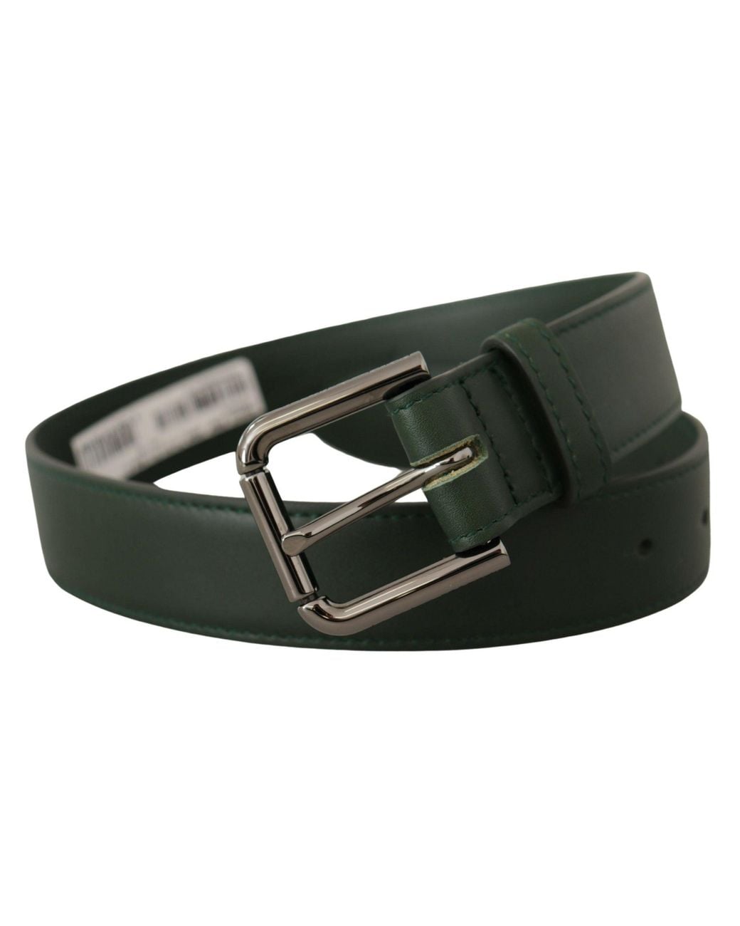 Dolce & Gabbana Black Elegant Dark Leather Belt With Logo Buckle