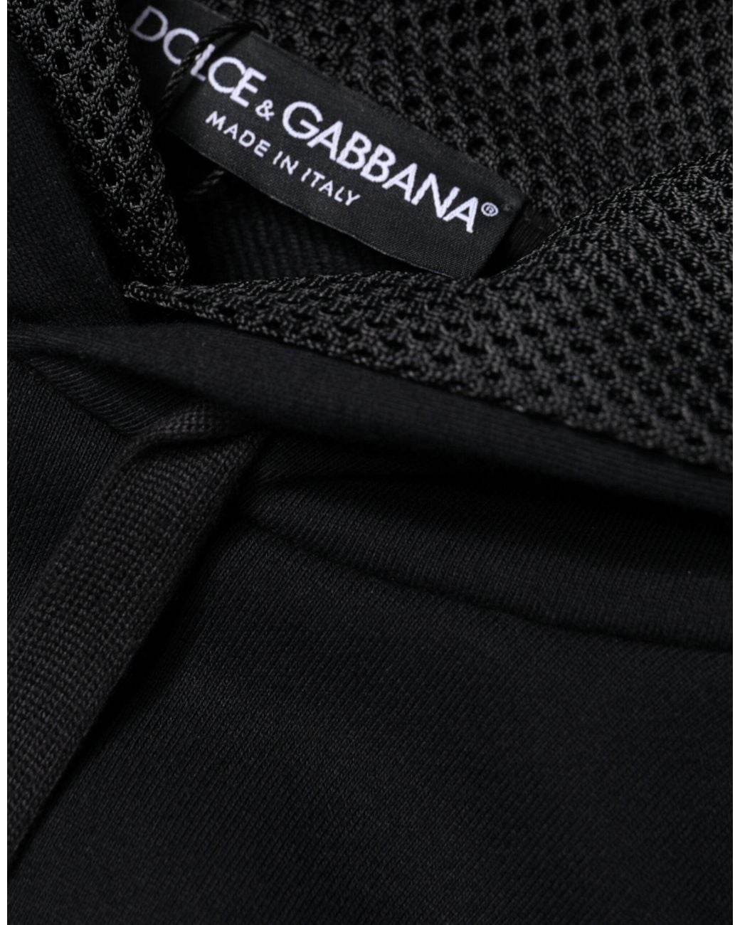 Dolce & Gabbana Black Hooded Pullover Sweatshirt Sweater for men