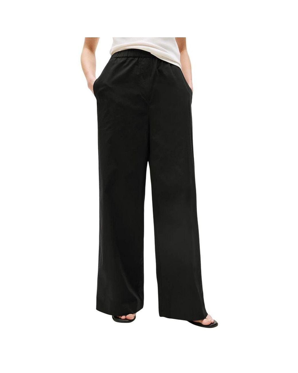 Tommy Hilfiger Black Organic Cotton Casual Pants