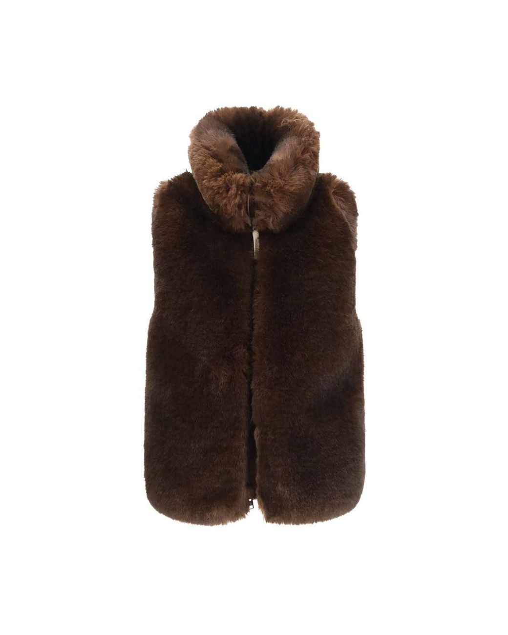 Woolrich Brown Polyester Sleeveless Jacket