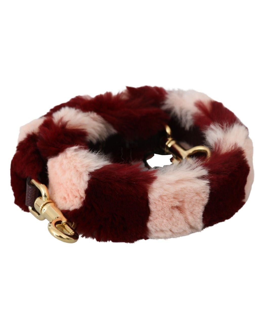 Dolce & Gabbana Red Lapin Fur Accessory Shoulder Strap