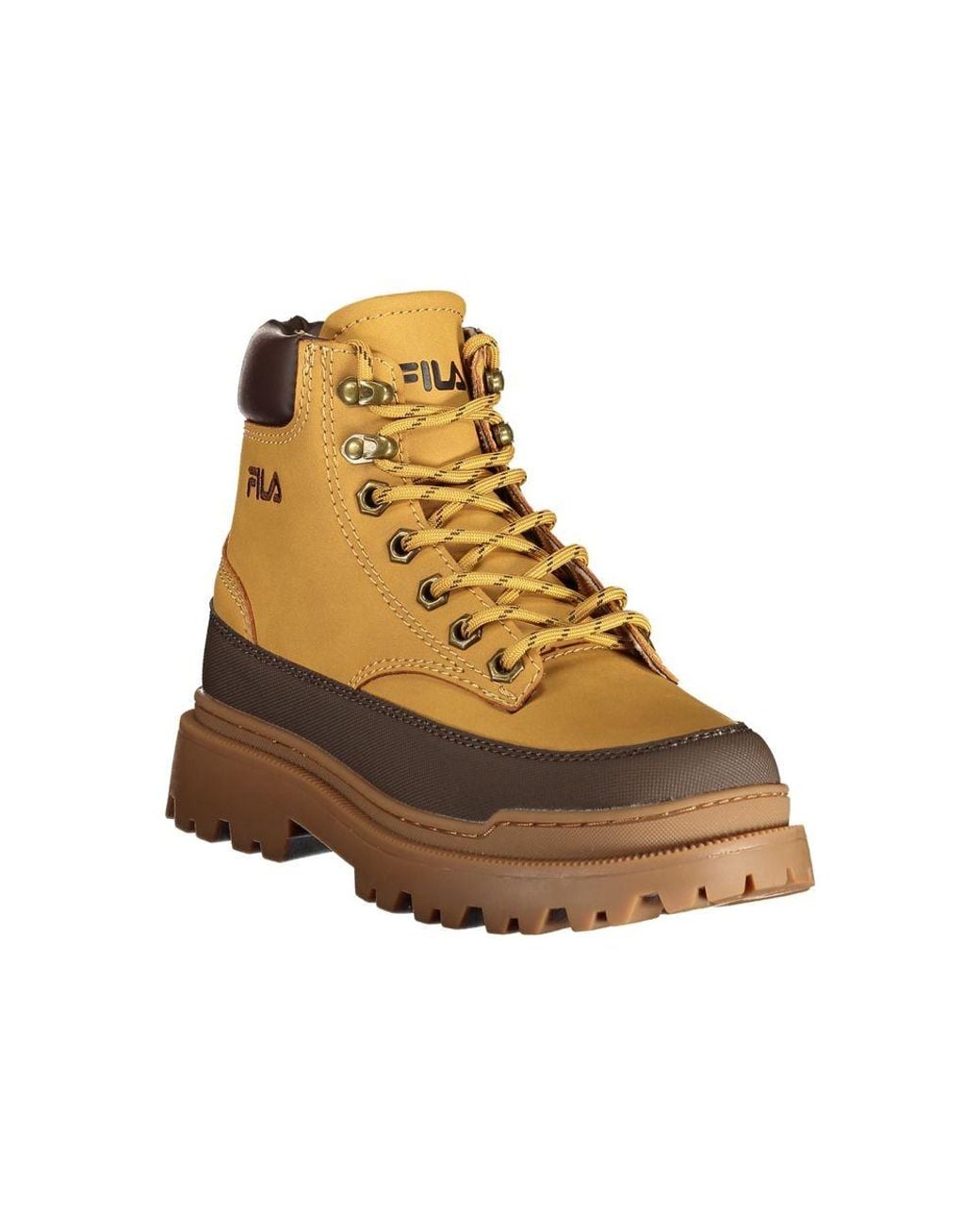 Fila Brown Giallo Polyurethane Woman Sneaker