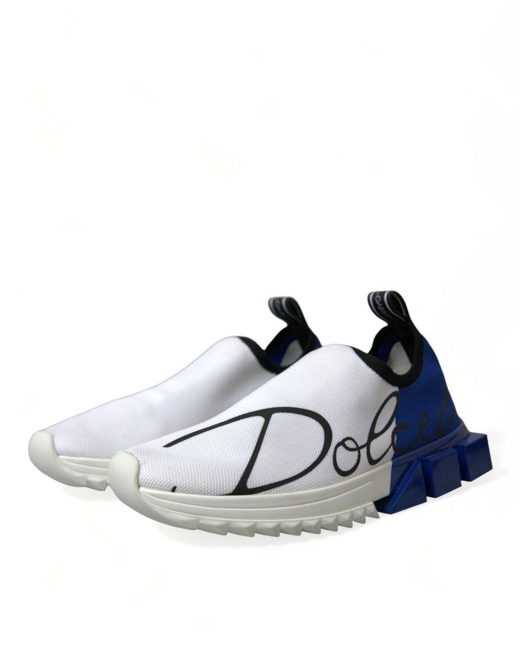 Dolce & Gabbana Blue Leather Logo Low Top Sneakers Shoes for men