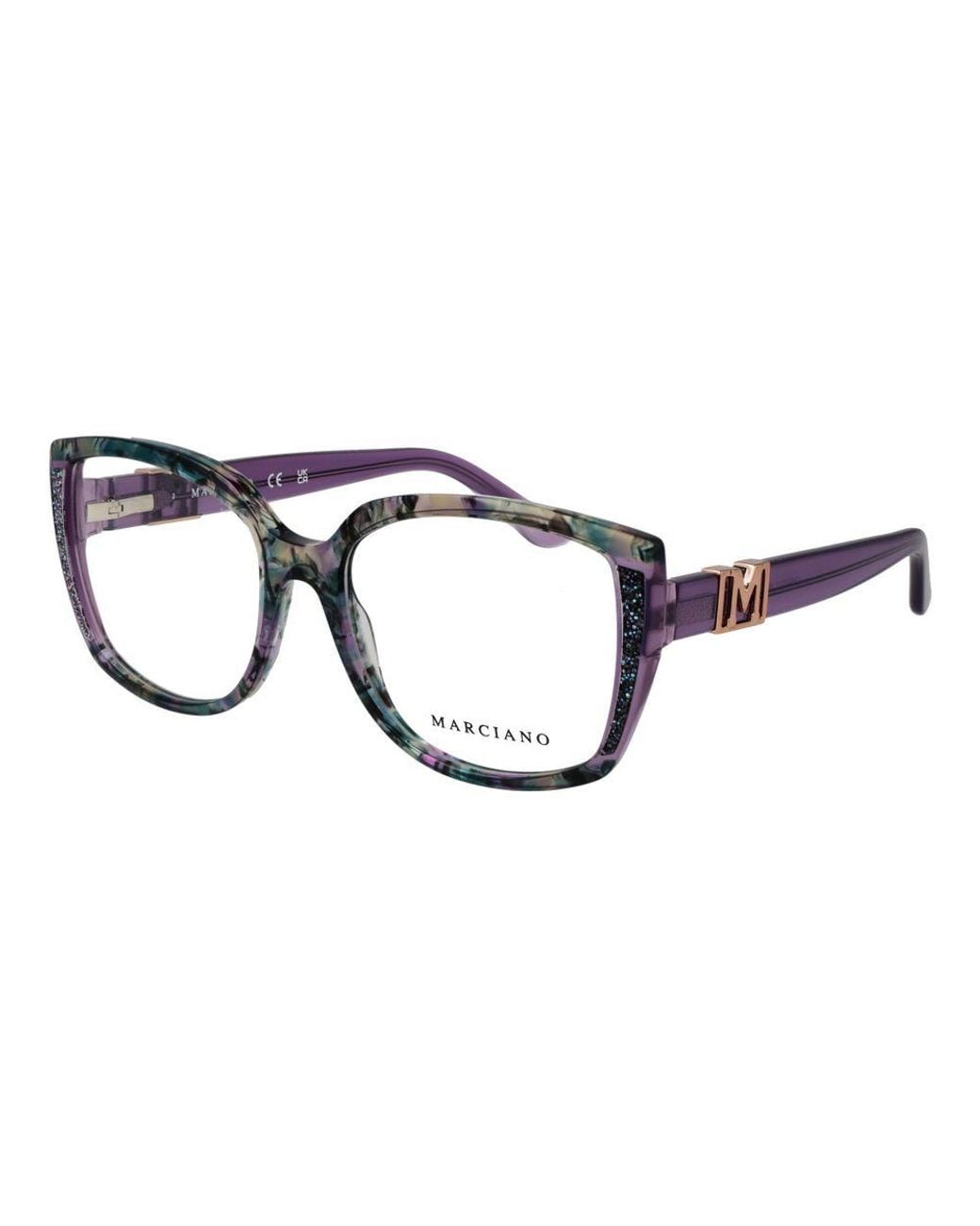 MARCIANO BY GUESS Blue Purple Plastic Glasses (frames)