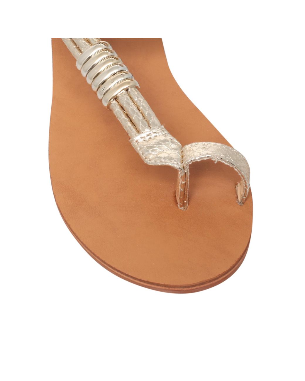 Carvela Kurt Geiger Klipper Flat Sandals in Metallic | Lyst UK